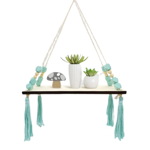 Macrame Hanging Wooden Shelf DIY Kit
