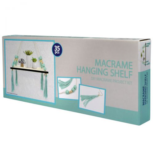 Macrame Hanging Wooden Shelf DIY Kit