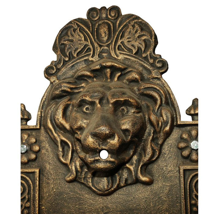 Majestic Lion Cast Iron Wall Fountain (incl Pump) (Available in 2 Colors)