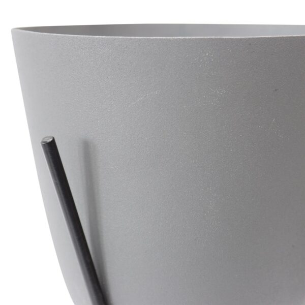 Nested Contemporary Matt Grey Stilted Planters Set of 2