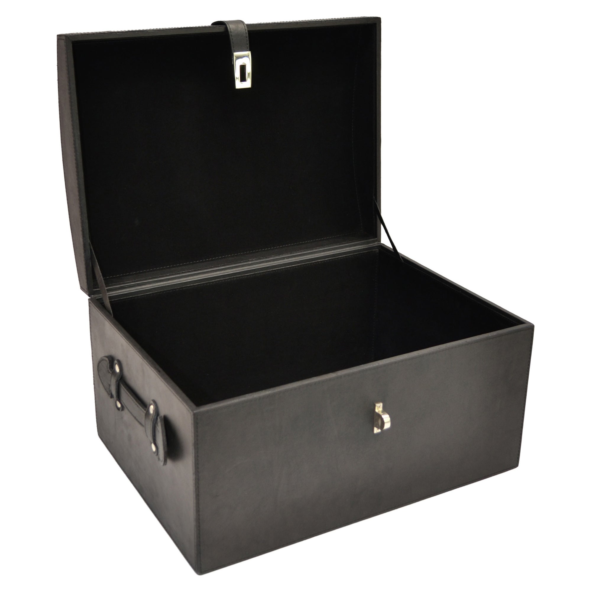 Oval Top Leather LARGE Trunk Box (Available in 3 Colors)