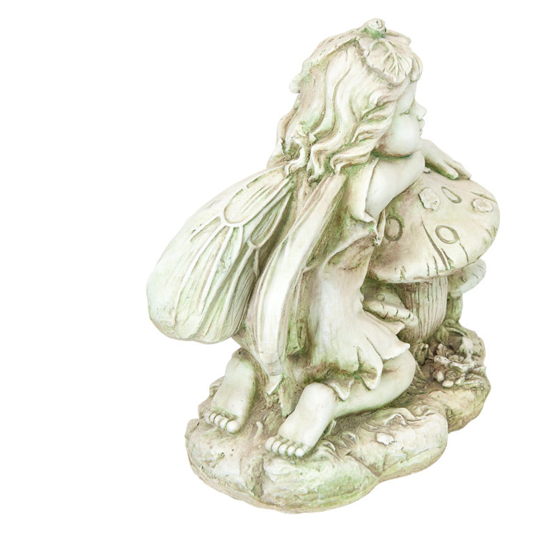 Resting Mushroom Fairy Statue