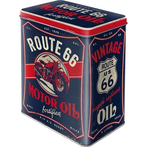 Route 66 Motor Oil Storage Tin Box