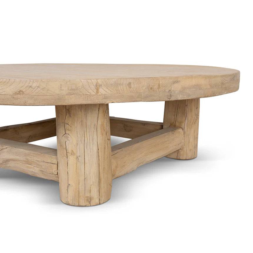 Rustic Refinement Elm Round Dining Table - Natural - 152cms