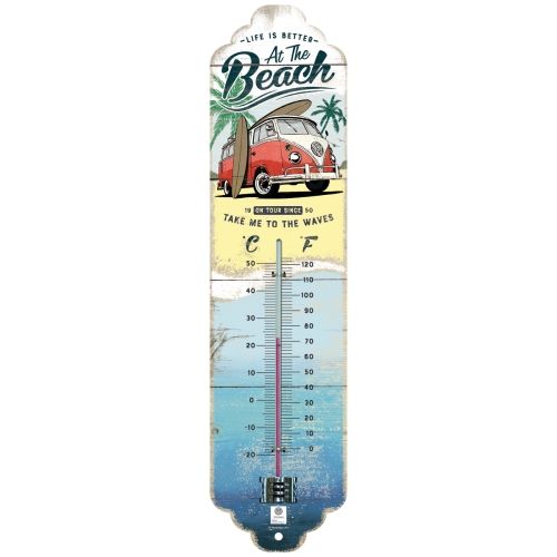 VW Bulli Beach Wall Mounted Thermometer
