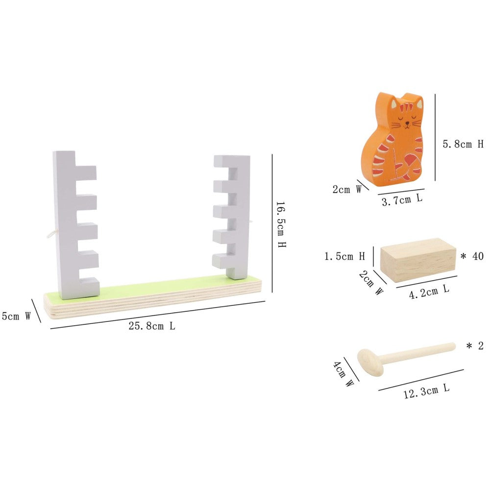 Kids Wooden Jenga Wall Blocks Game