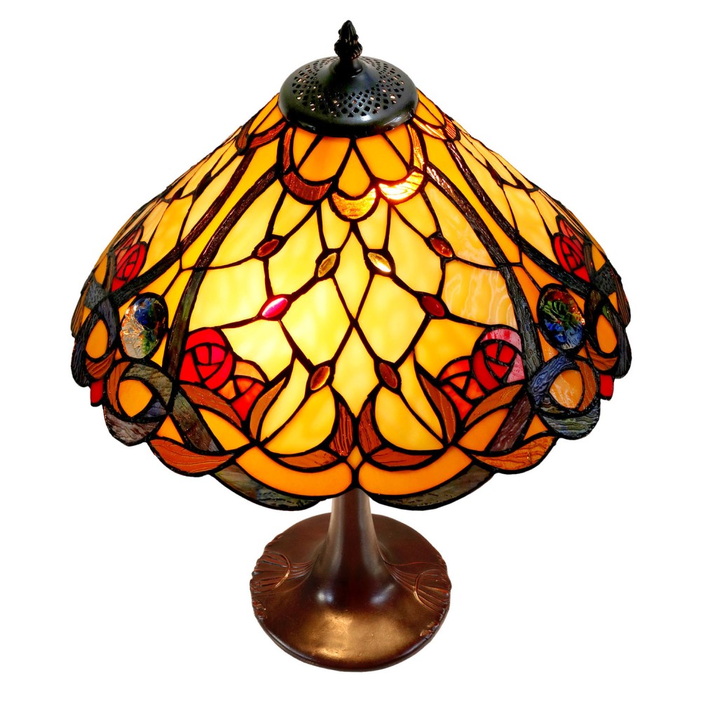 Zander Tiffany Style Table Lamp - Multi