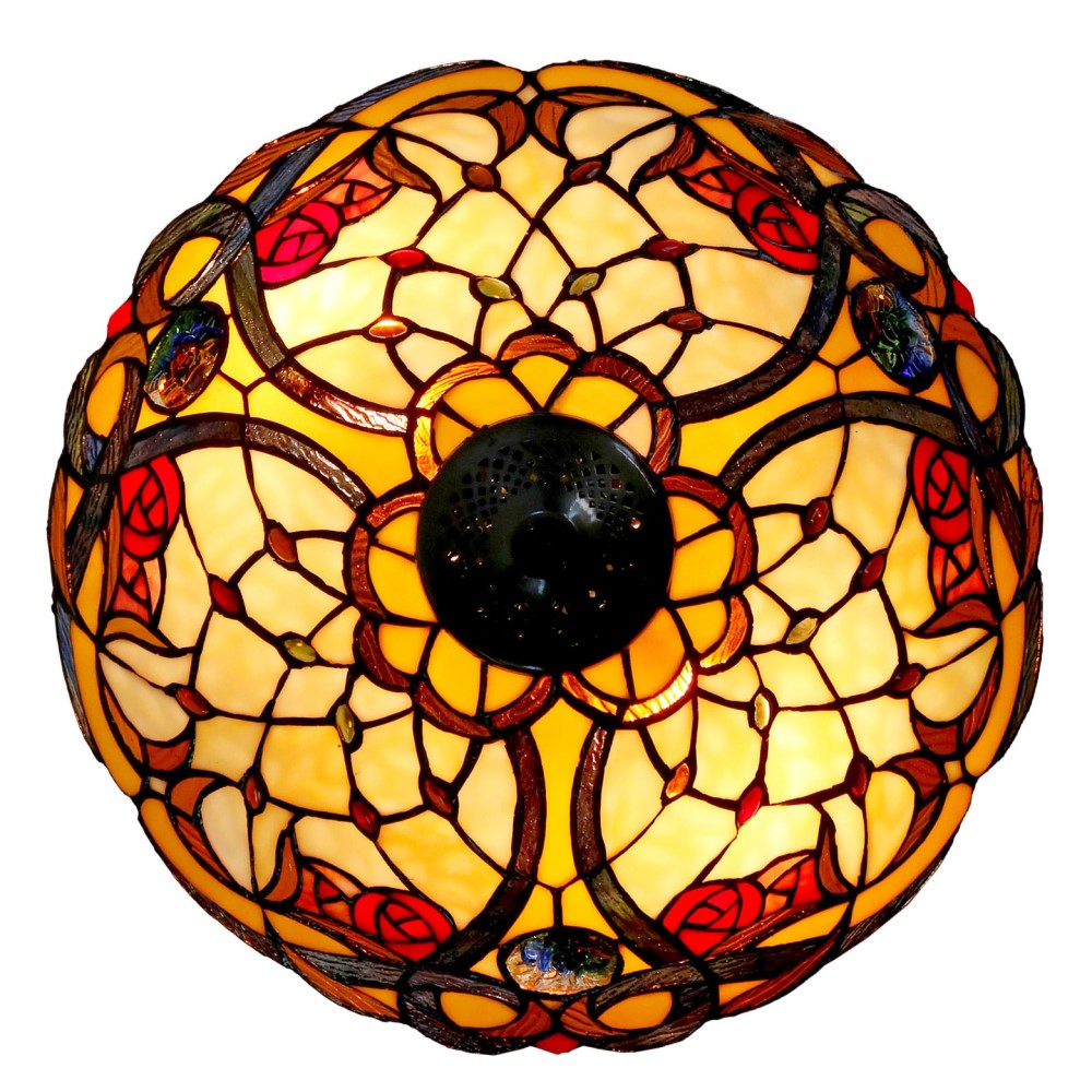 Zander Tiffany Style Table Lamp - Multi