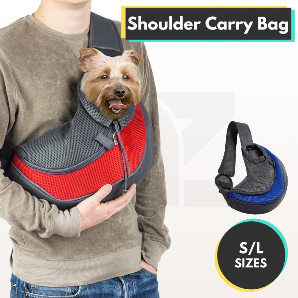 Breathable Pet Carry Sling Pouch (Small Dark Blue)