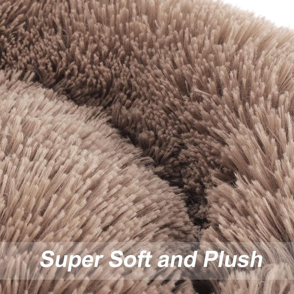 Soft Comfy Plush Pet Bed 70cm (Brown)
