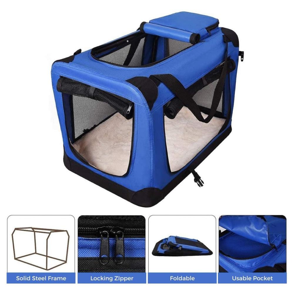 Portable Pet Carrier - M Size (Blue)