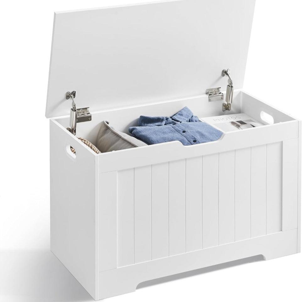 High Load Capacity Storage Bench White