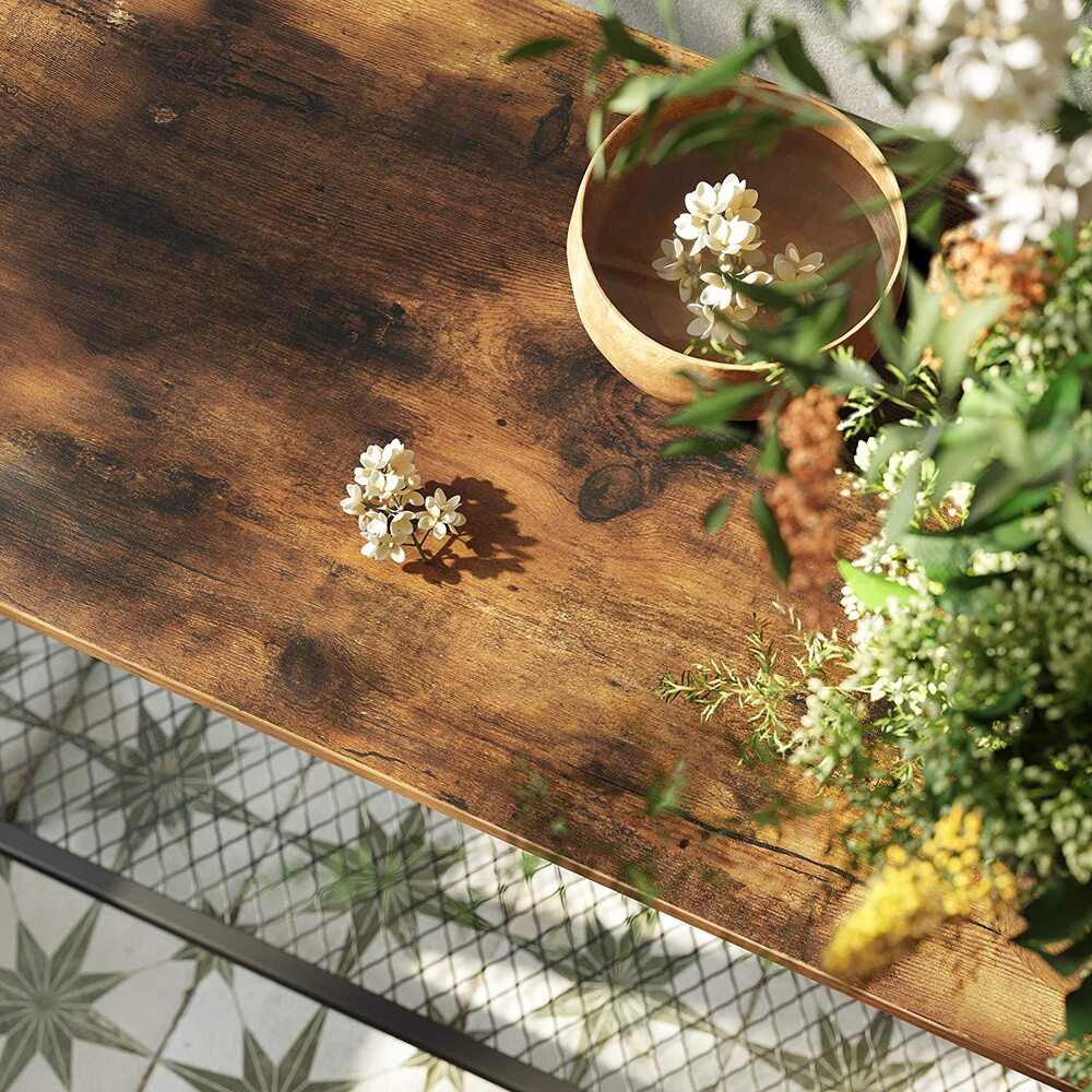 Decorative Console Table - Rustic Brown and Black