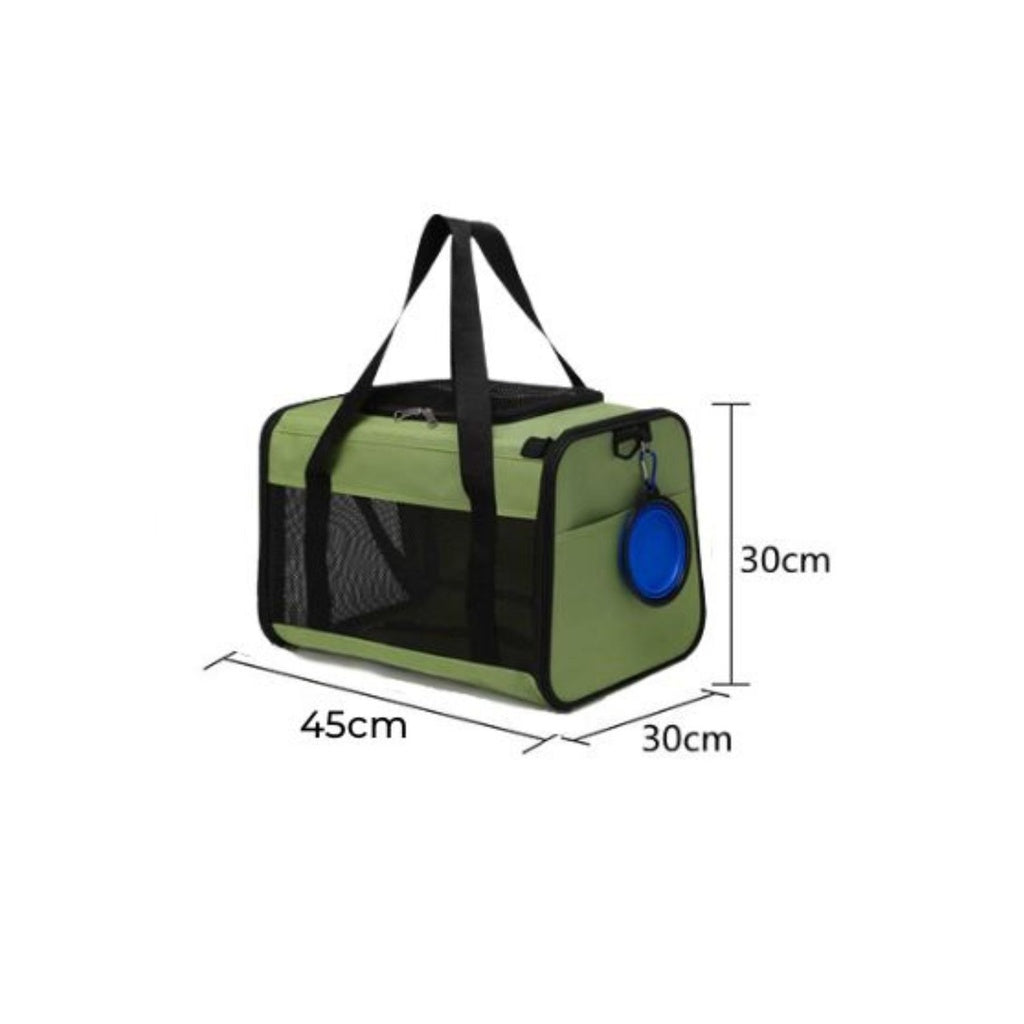 Adjustable Portable Pet Carrier-M Size (Green)
