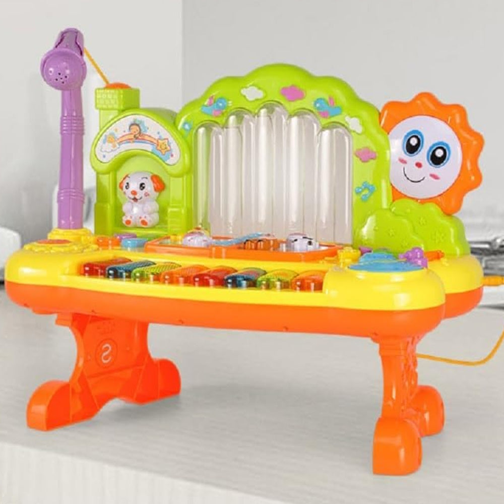 Kids Toy Musical Spray Electronic Piano Keyboard (Yellow)