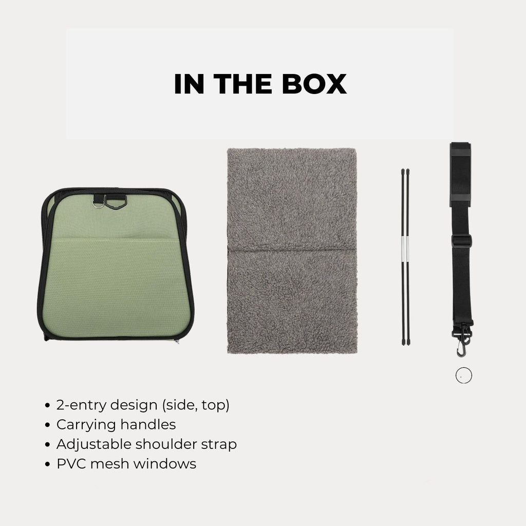 Adjustable Portable Pet Carrier-M Size (Green)