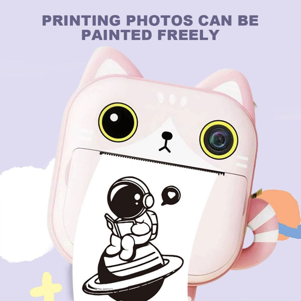 Kids Instant Print Camera - 32GB TF Card (Cat)