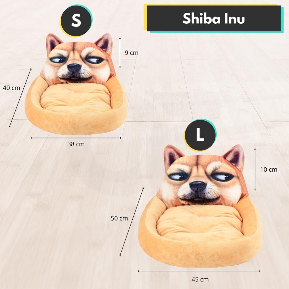 Cartoon Round Pet Bed 3D Small Size (Brown)