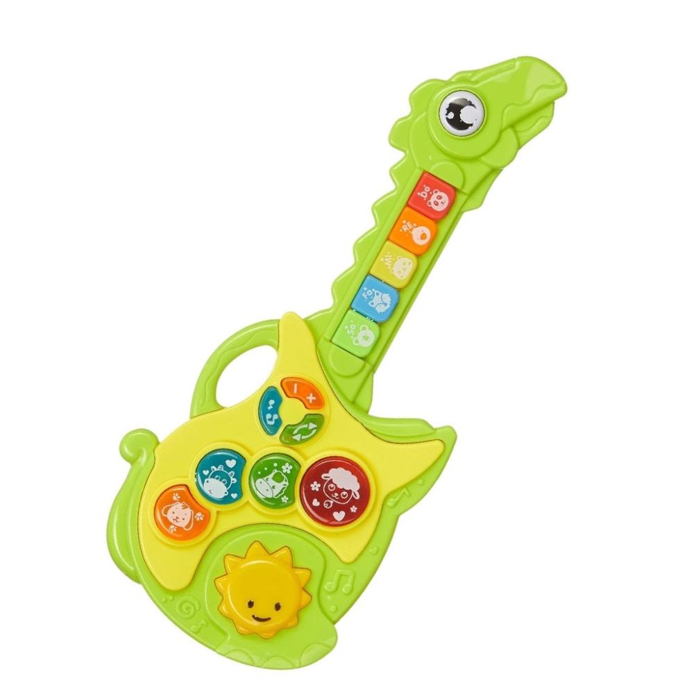 Kids Musical Guitar Toys with Dinosaur Shape Design (Green)