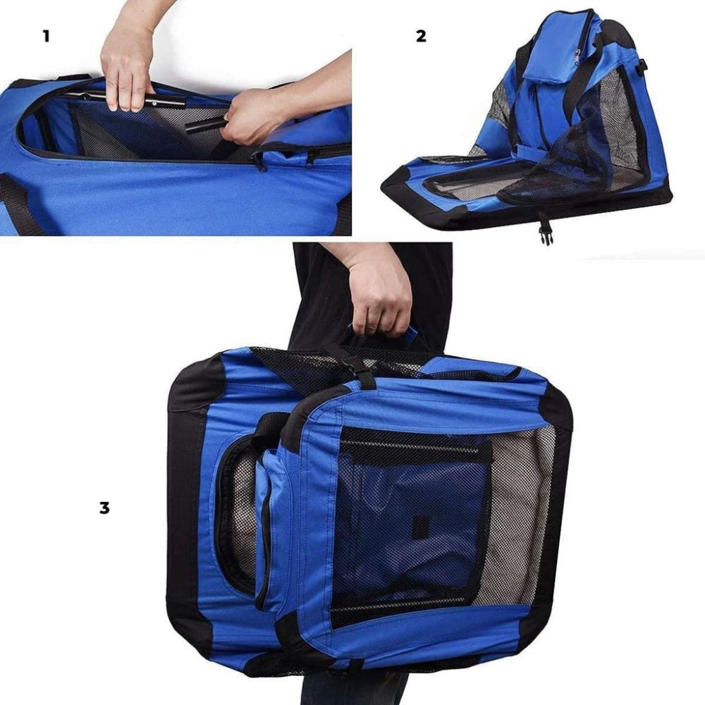 Portable Pet Carrier - M Size (Blue)