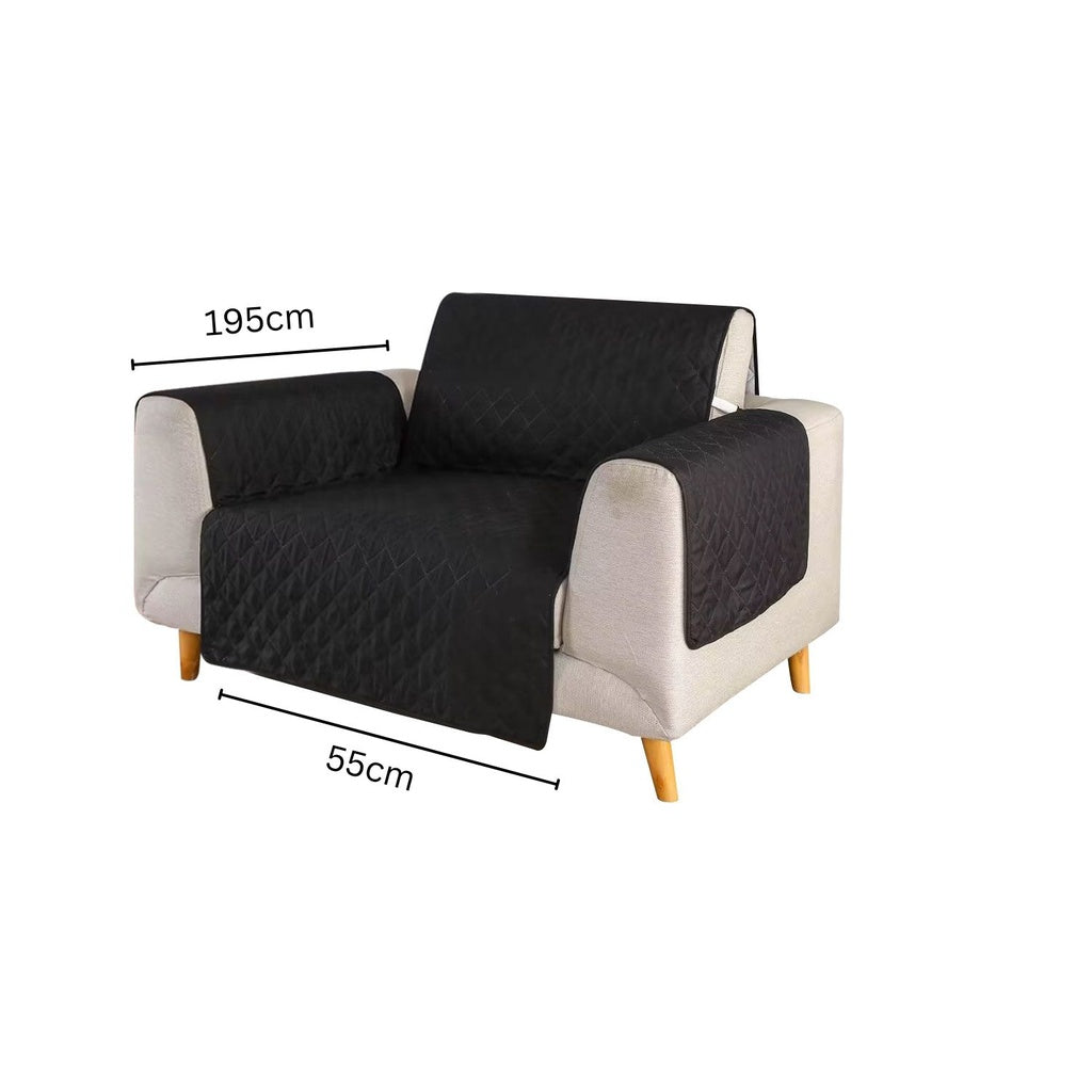 Adjustable Pet Sofa Cover 1 Seat (Black)