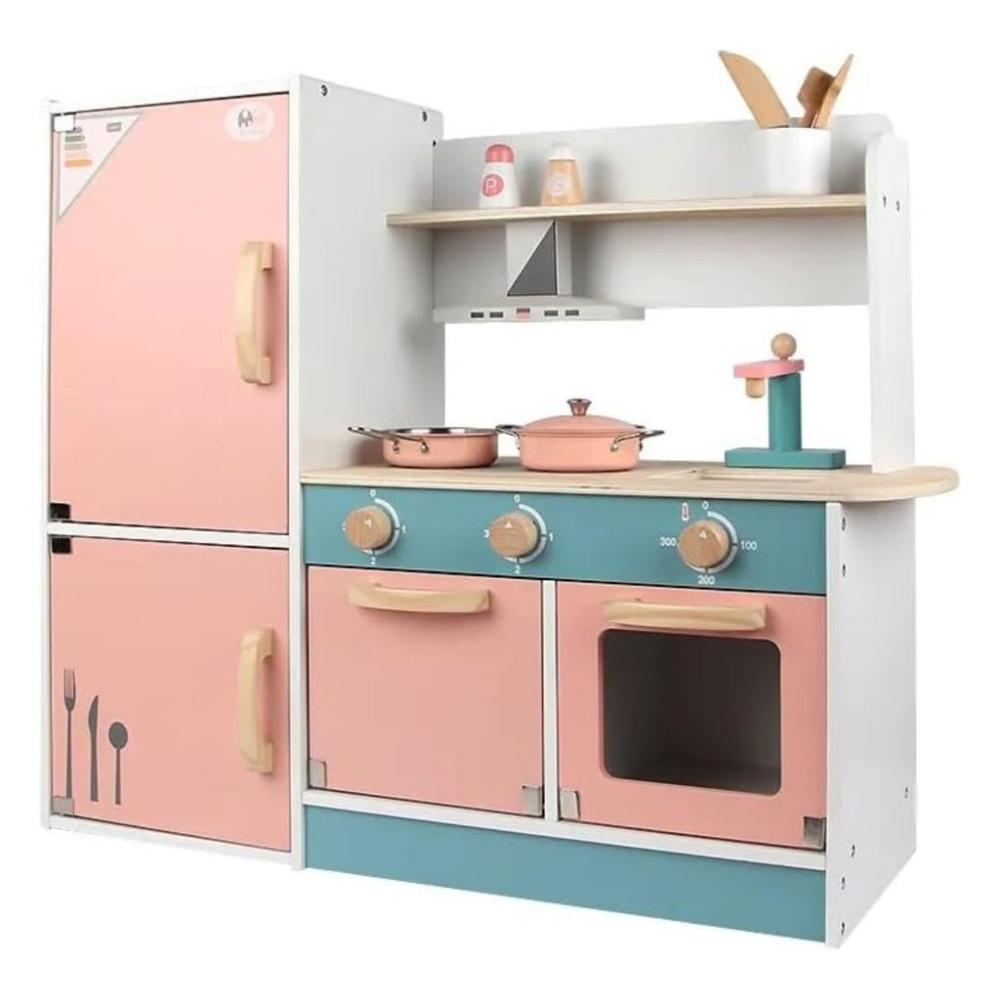 Wooden Kitchen Playset for Kids (Refrigerator Kitchen Set)