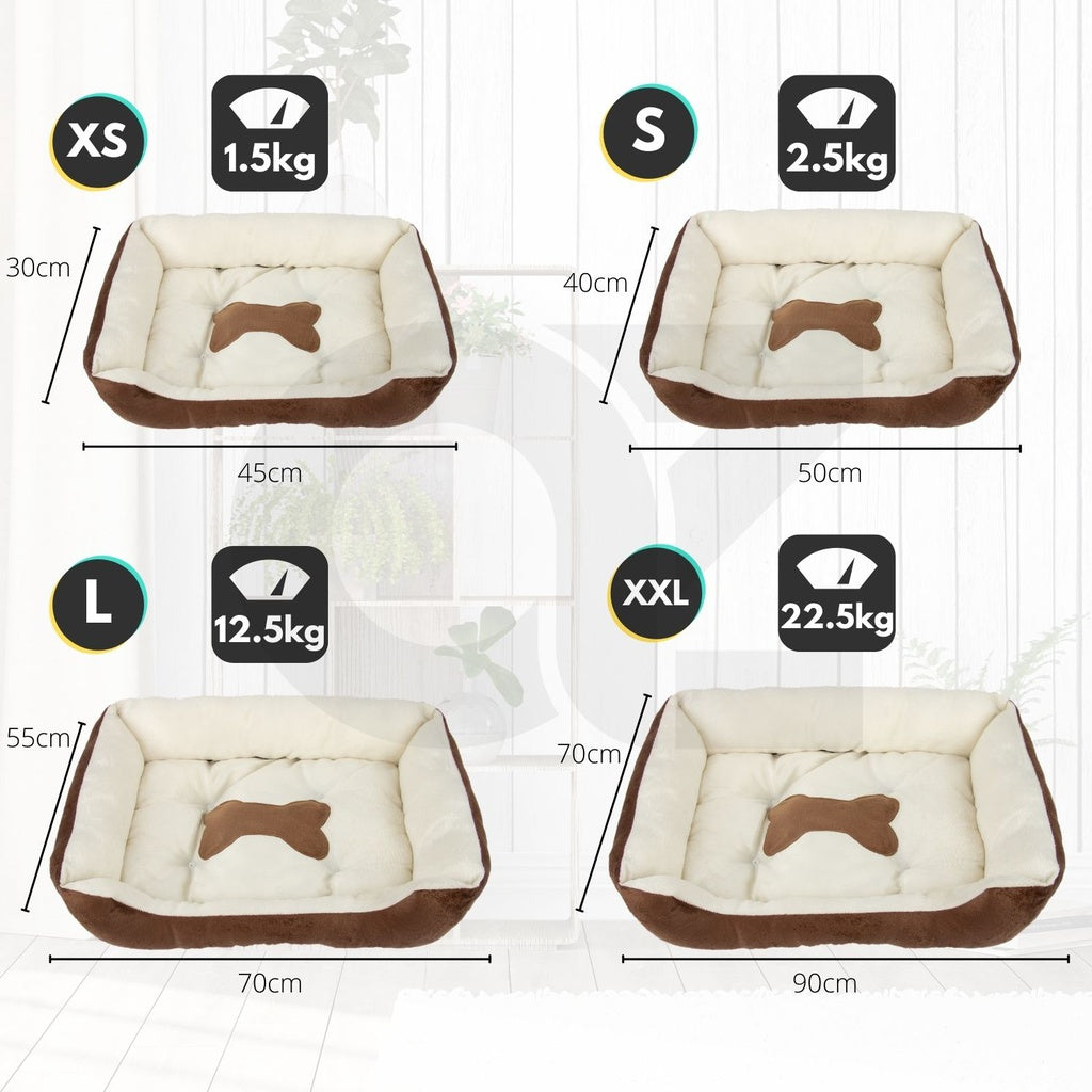 Soft & Comfortable Pet Bed Bone (Small - Blue)