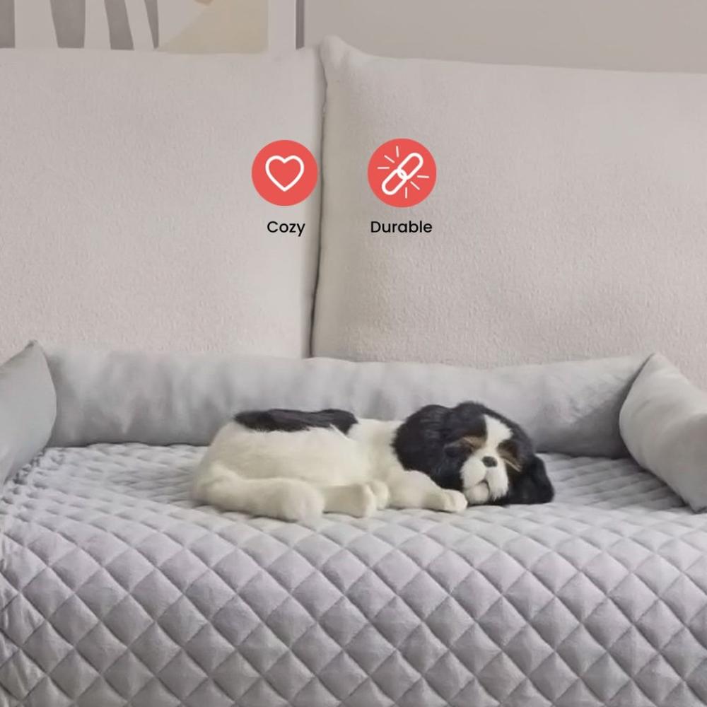Pet Sofa Cover with Bolster Large Size (Light Grey)