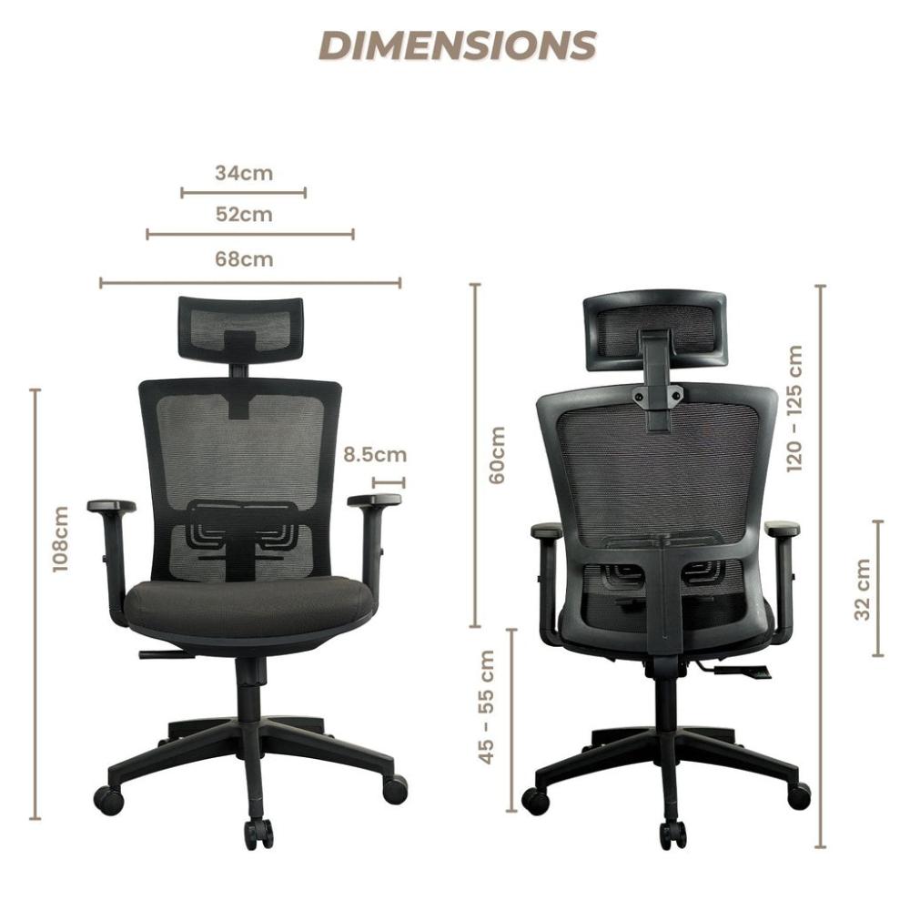 Ergonomic Durable Office Chair (Black)