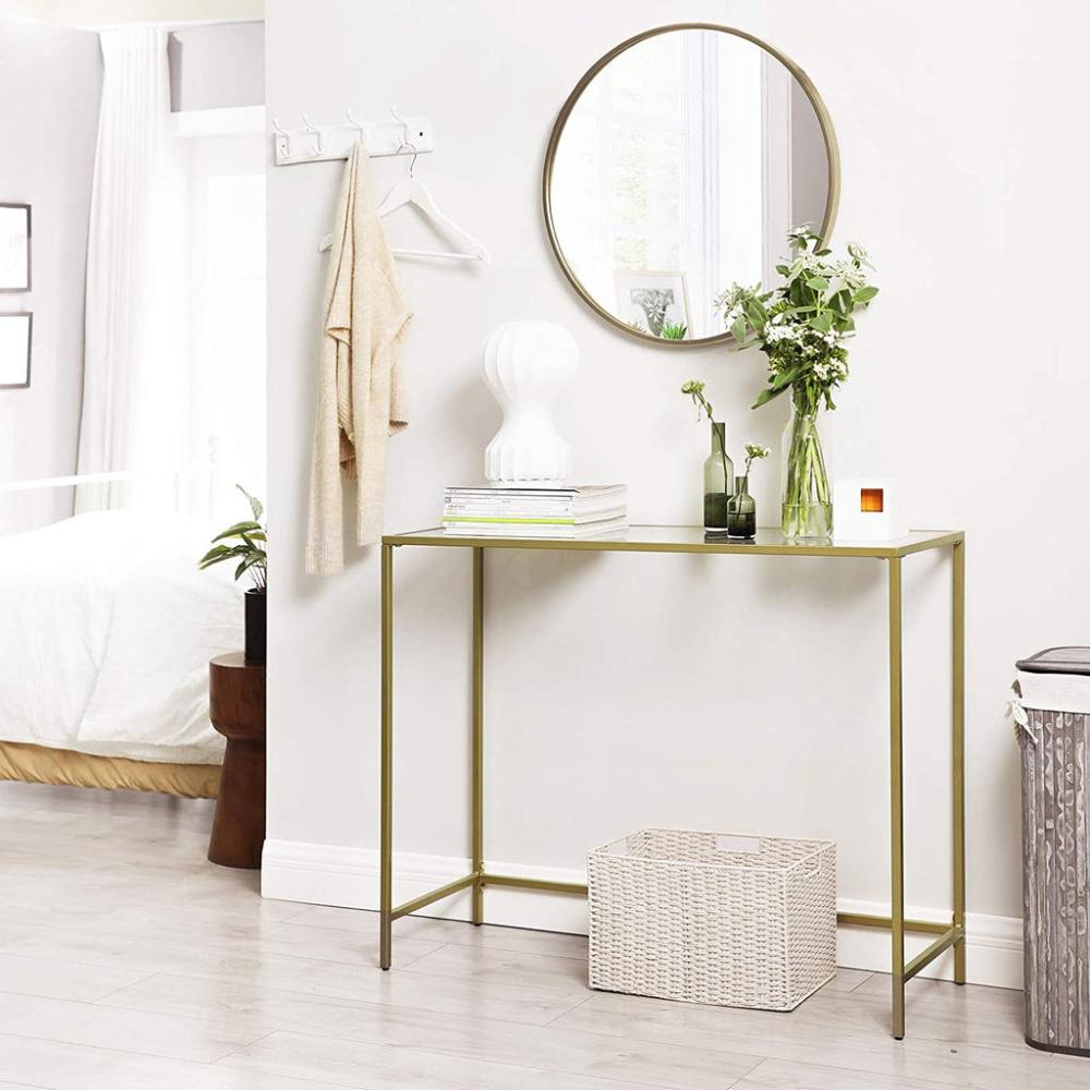 Tempered Glass Top Console Table
