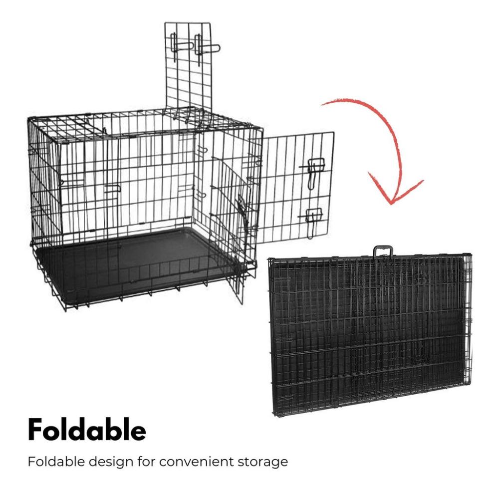 Foldable Rust Resistant Dog Cage 24"
