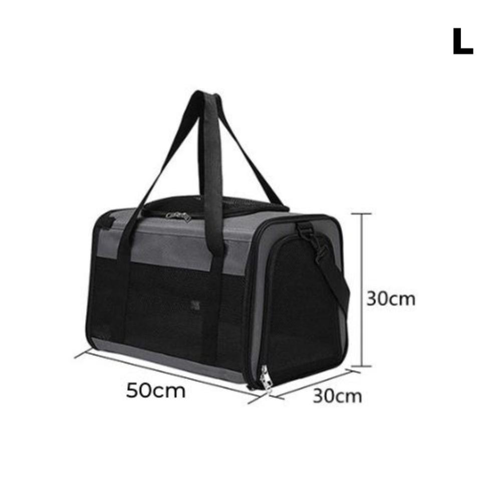 Durable Portable Pet Carrier-L Size (Grey)