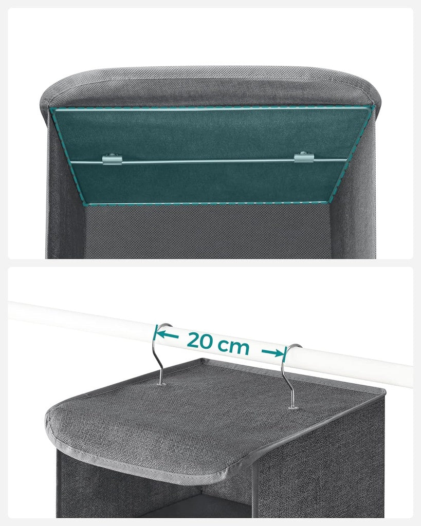 Hanging Wardrobe Storage Organiser - Grey