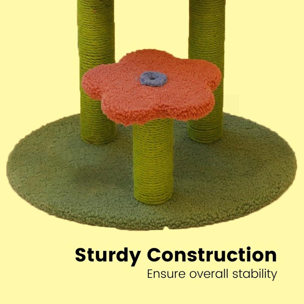 Flower Cat Tree with 2 Cactus - 50cms