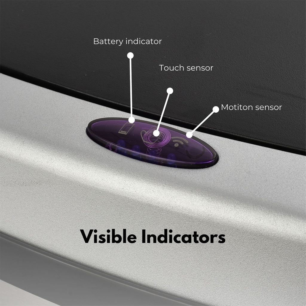 Mirror Oval Silver Motion Sensor Bin - 60L