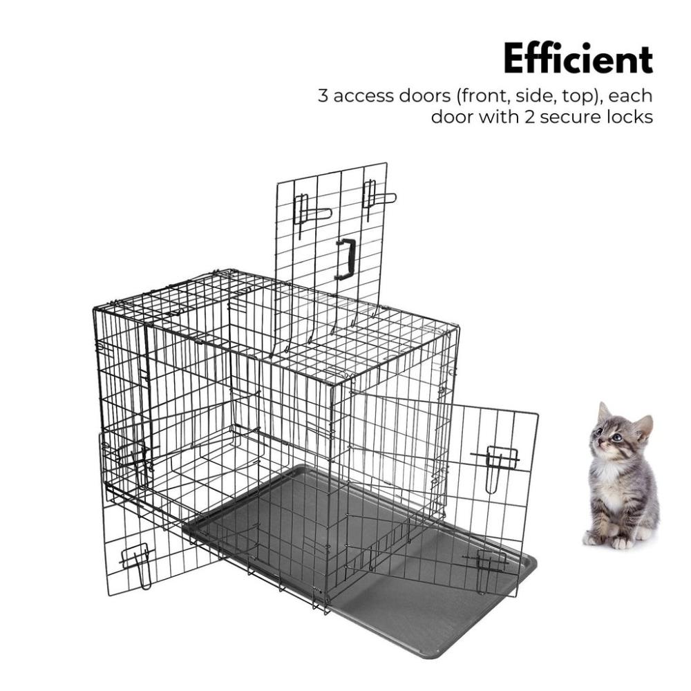 Foldable Rust Resistant Dog Cage 24"
