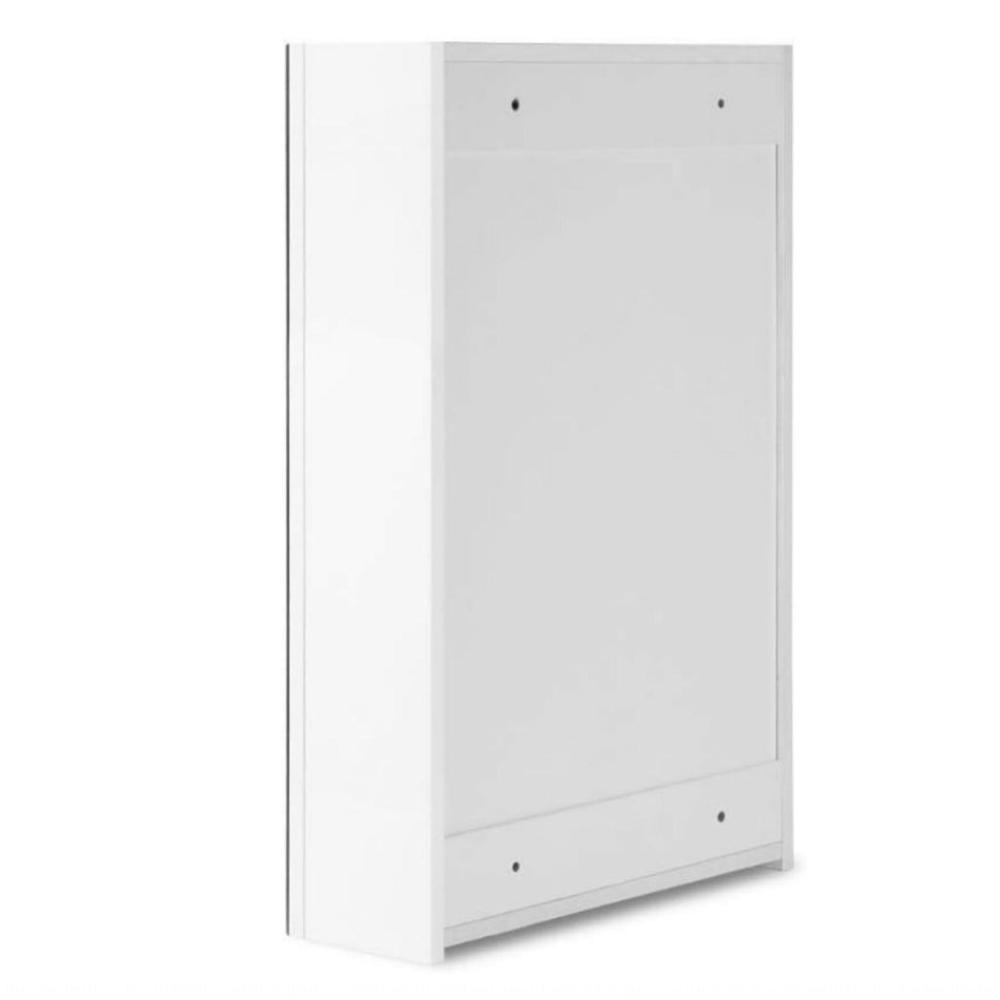 Bathroom Vanity Mirror with Single Door Storage Cabinet (White)