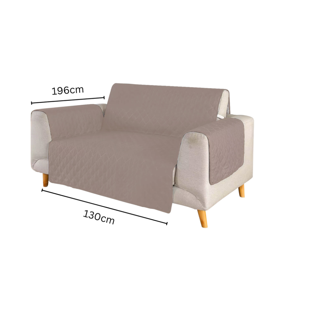 Durable Pet Sofa Cover 2 Seat (Khaki)