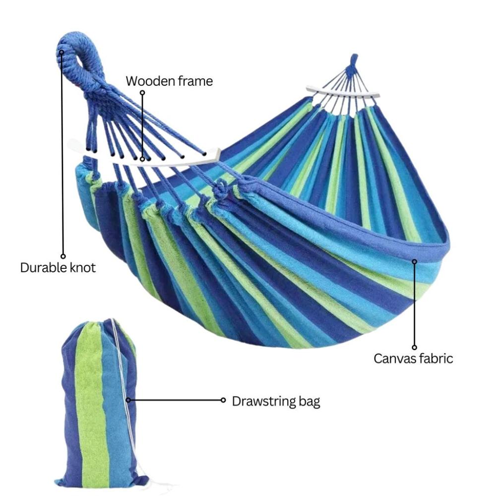 Outdoor Camping Hammock - Blue