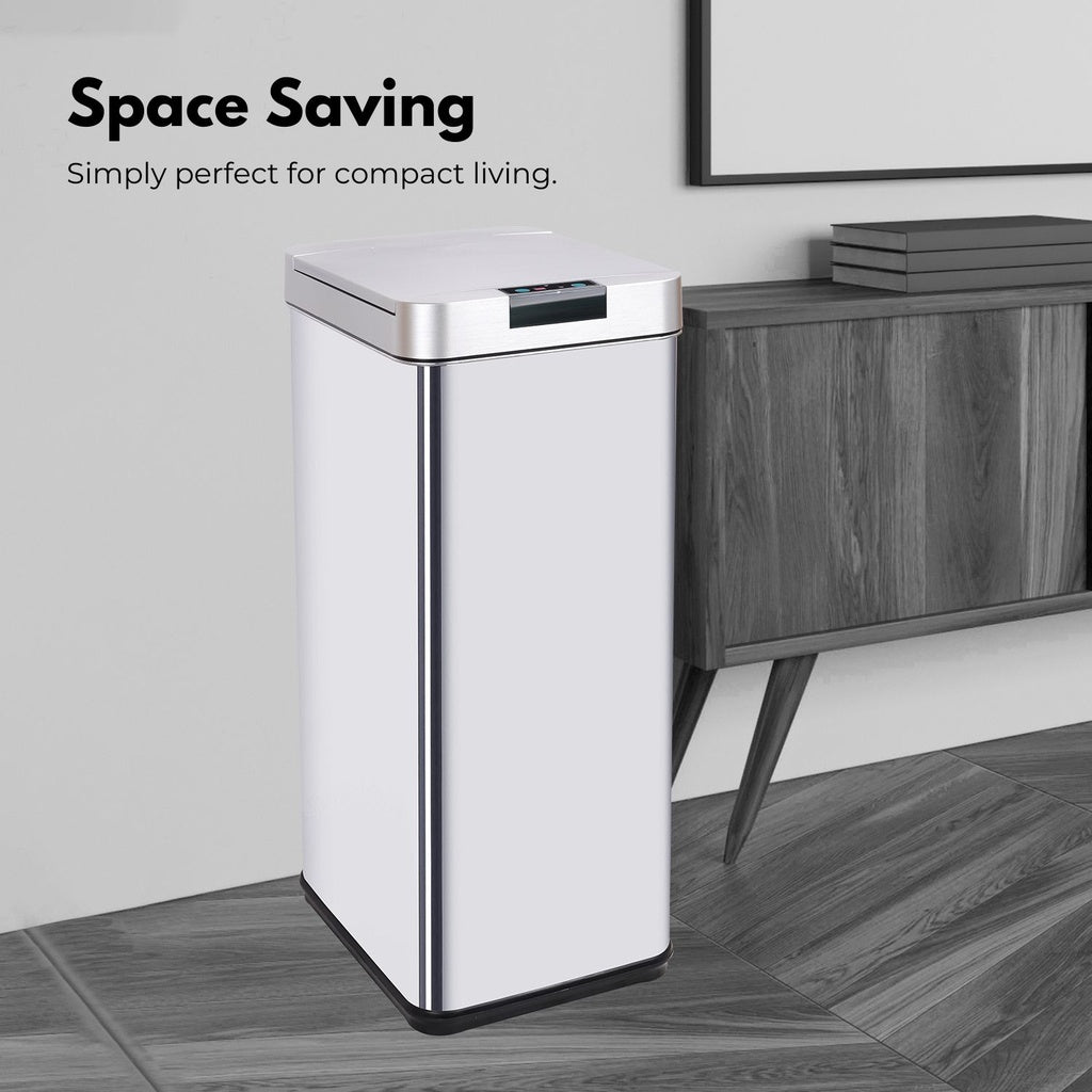 Narrow Silver Square Sensor Bin - 50L