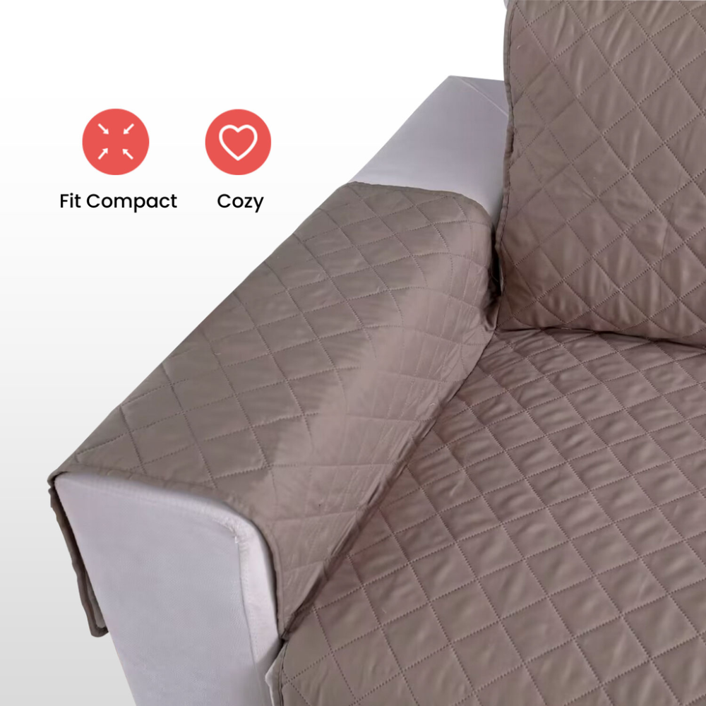 Durable Pet Sofa Cover 2 Seat (Khaki)