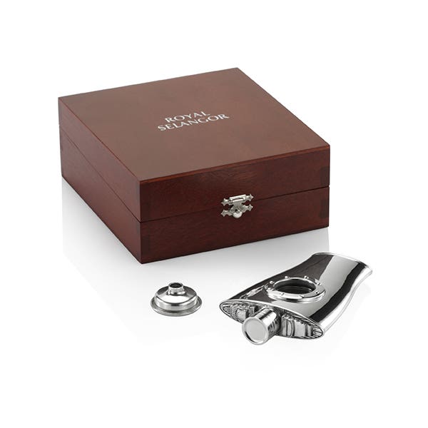 Royal Selangor Ship Porthole Pewter Flask with Gift-box 80 ML