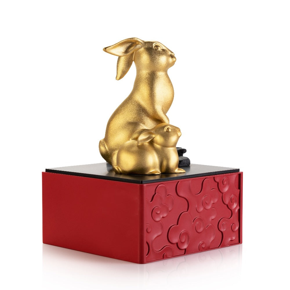 Royal Selangor 2023 Year of the Rabbit Figurine - 24K Gilded Pewter