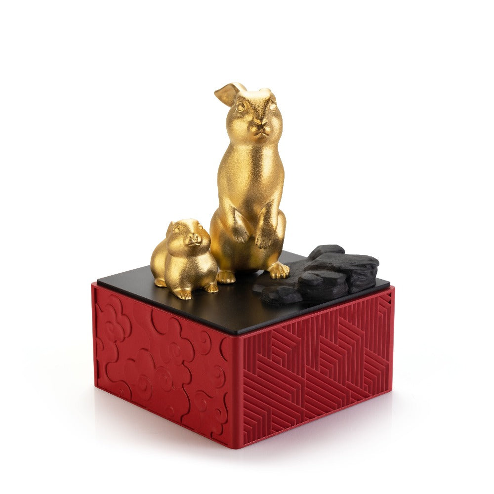 Royal Selangor 2023 Year of the Rabbit Figurine - 24K Gilded Pewter