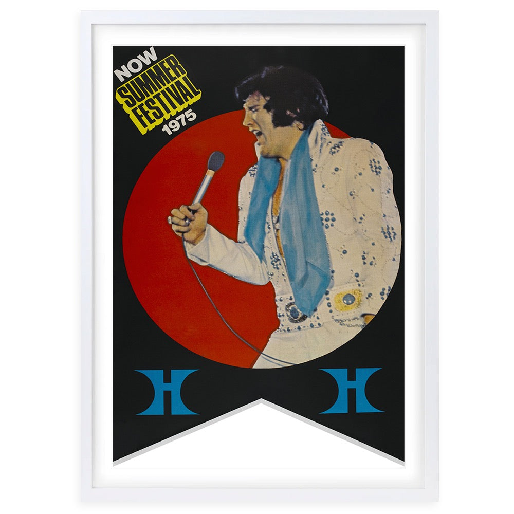 Elvis Presley - Summer Festival 1975 105cm x 81cm Framed A1 Art Print