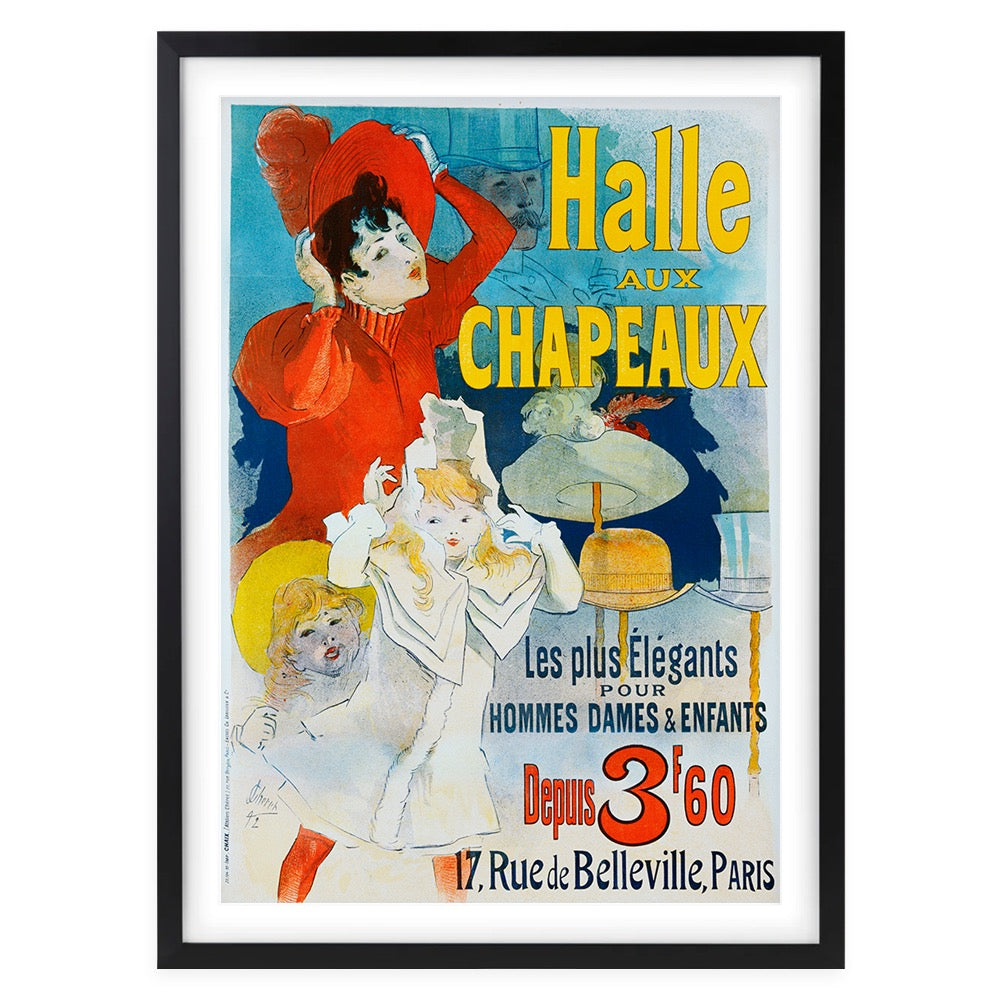 Halle Chapeaux 105cm x 81cm Framed A1 Art Print
