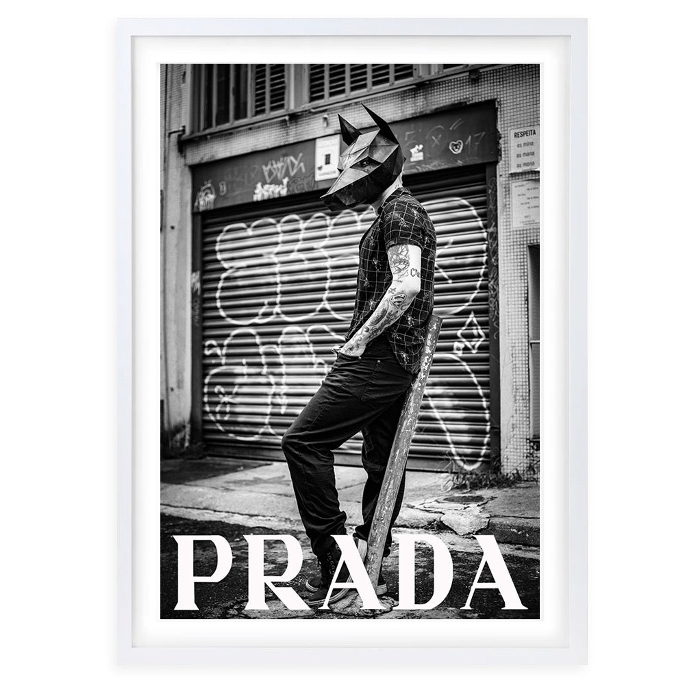 Prada Street Style 105cm x 81cm Framed A1 Art Print