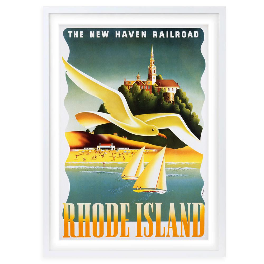 Rhode Island New Haven Railroad 105cm x 81cm Framed A1 Art Print