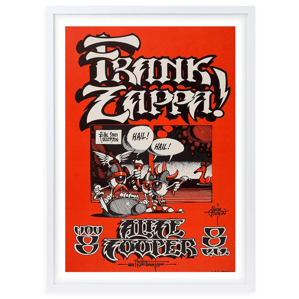 Frank Zappa - Alice Cooper 1972 105cm x 81cm Framed A1 Art Print