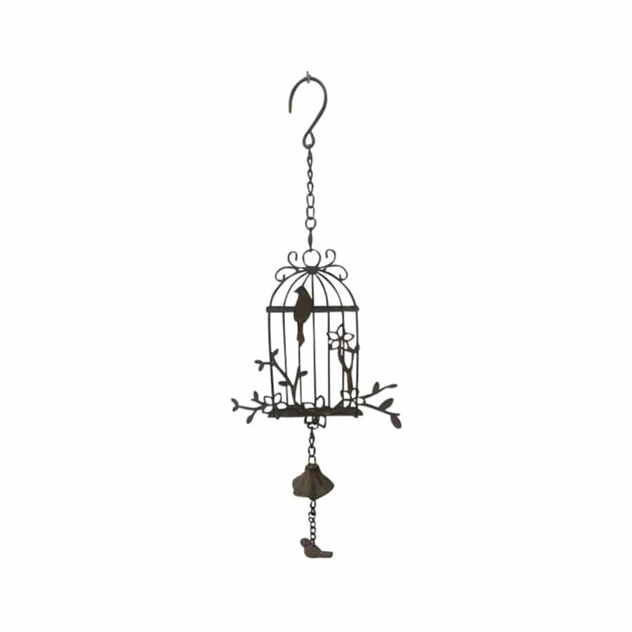 Hanging Birdcage Cast Iron Bell Wind Chime